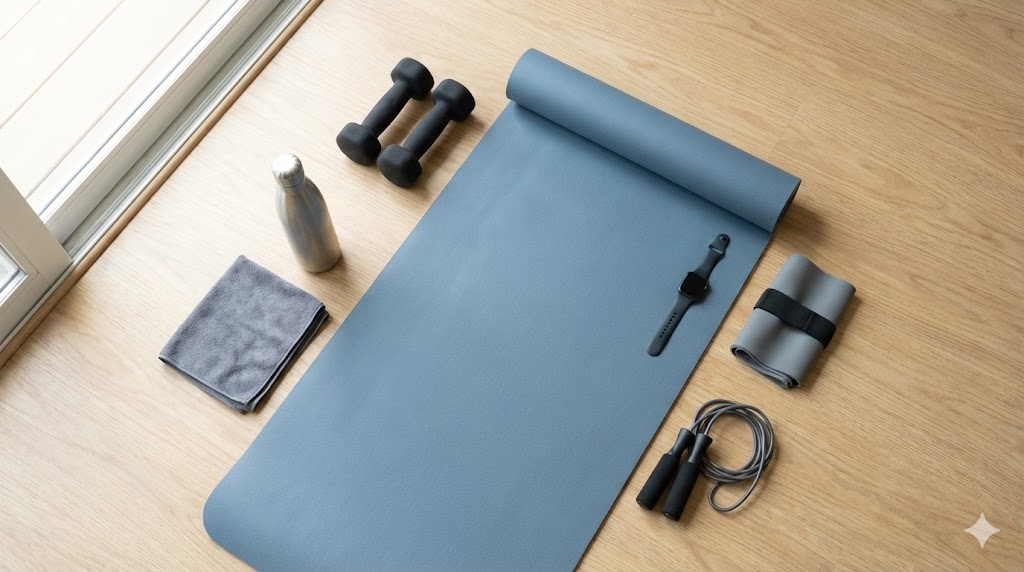 A person running or exercising outdoors, representing discipline, energy, and small achievements.