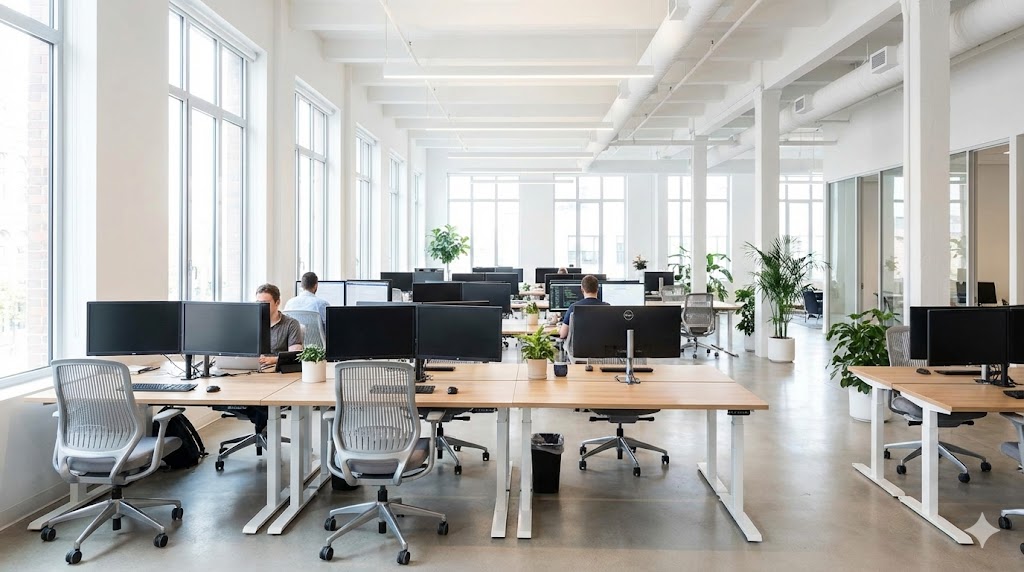 고급 오피스 빌딩의 로비 머니 파이프라인 삽화